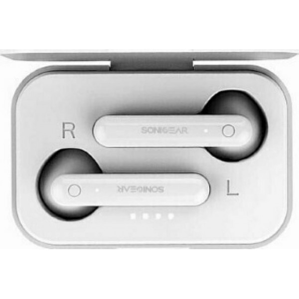 Sonic Gear TWS 3+ In-ear Bluetooth Handsfree Ακουστικά με Θήκη Φόρτισης Λευκά