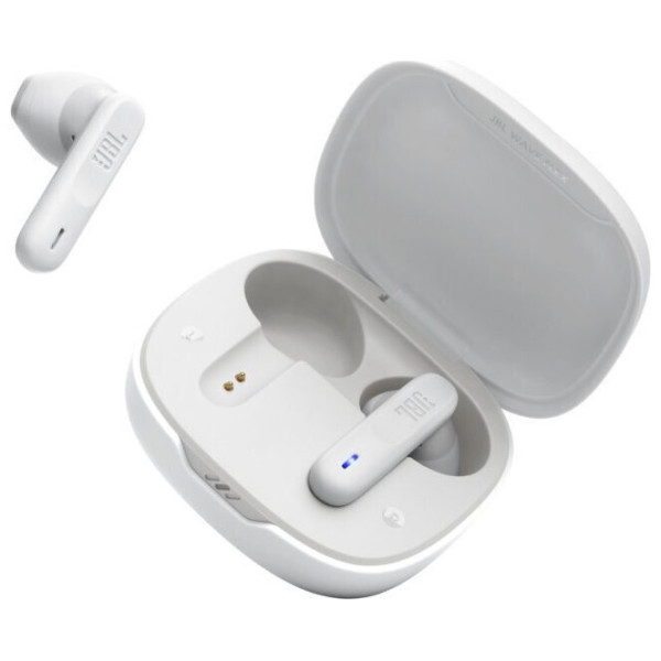 JBL Wave Flex Earbud Bluetooth Handsfree Ακουστικά με Θήκη Φόρτισης Λευκά