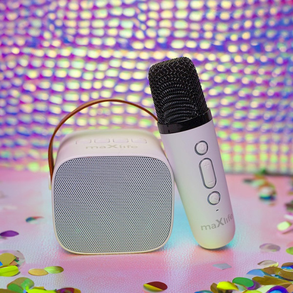 Maxlife Bluetooth Karaoke Speaker - Σετ καραόκε MXKS-100 White