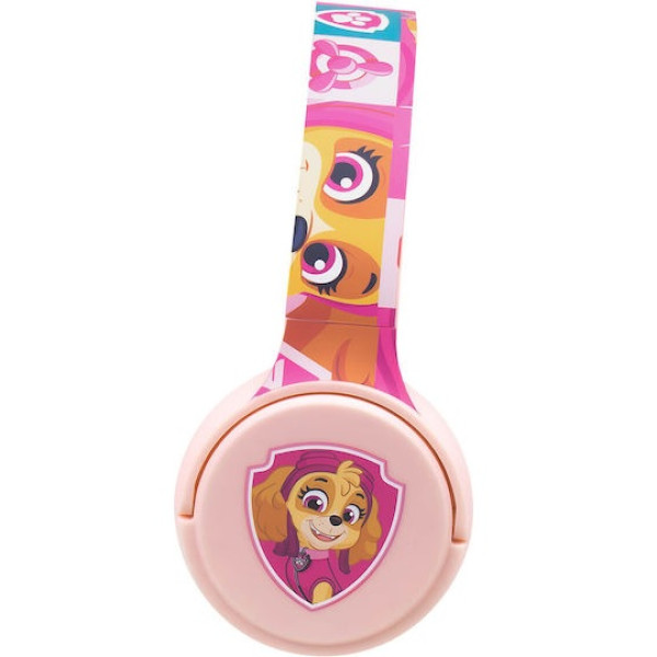 Paw Patrol Ασύρματα Bluetooth On Ear Παιδικά Ακουστικά EMX-010146 Ροζ