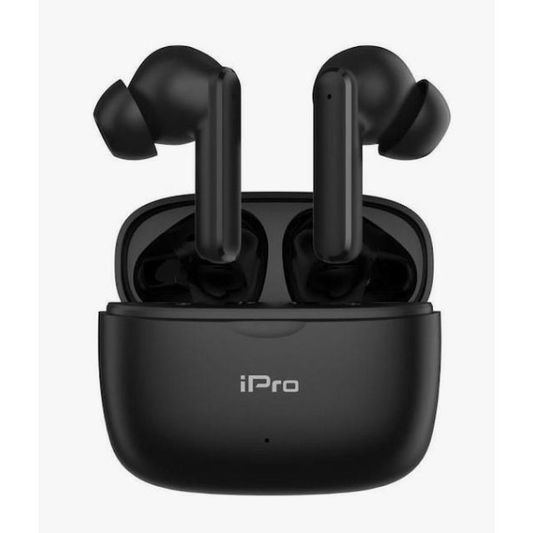 iPro TW300 In-ear Bluetooth Handsfree Ακουστικά με Θήκη Φόρτισης Μαύρο