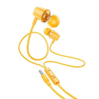Hoco M107 Discoverer In-ear Handsfree με Βύσμα 3.5mm Κίτρινο