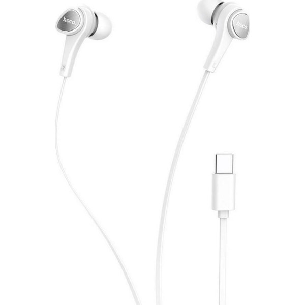 Hoco M67 In-ear Handsfree με Βύσμα USB-C Λευκό