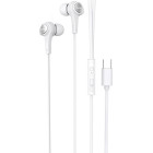 Hoco M67 In-ear Handsfree με Βύσμα USB-C Λευκό