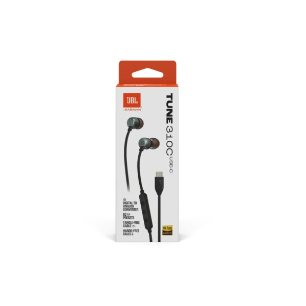 JBL TUNE 310C Ακουστικά Ψείρες Earbuds USB-C Μαύρα