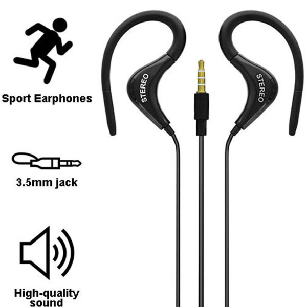LAMTECH SPORT MOBILE EARPHONES WITH MIC BLACK (LAM020212)