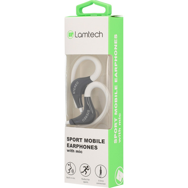 Lamtech Sport In-ear Handsfree με Βύσμα 3.5mm Λευκό