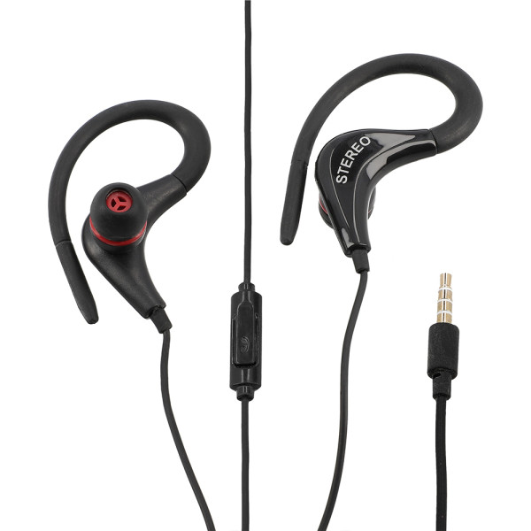 Lamtech Sport In-ear Handsfree με Βύσμα 3.5mm Μαύρο