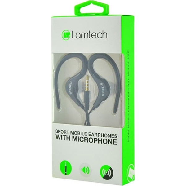 Lamtech Sport In-ear Handsfree με Βύσμα 3.5mm Μαύρο