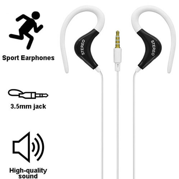 LAMTECH SPORT MOBILE EARPHONES WITH MIC WHITE (LAM020229)