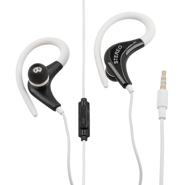 LAMTECH SPORT MOBILE EARPHONES WITH MIC WHITE (LAM020229)