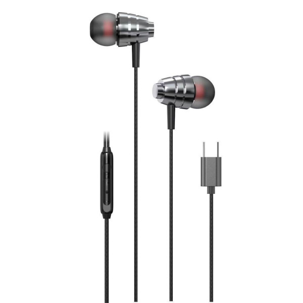 Pavareal M08C In-ear Handsfree με Βύσμα USB-C Μαύρο Pavareal M08C In-ear Handsfree με Βύσμα USB-C Μαύρο