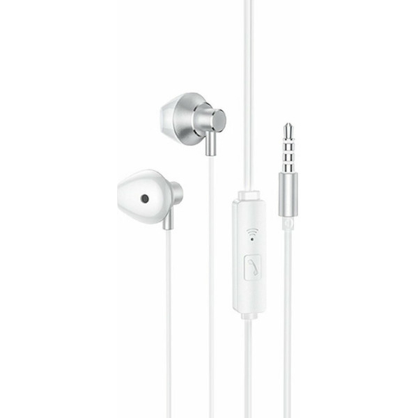 Hoco M75 Belle In-ear Handsfree με Βύσμα 3.5mm Ασημί