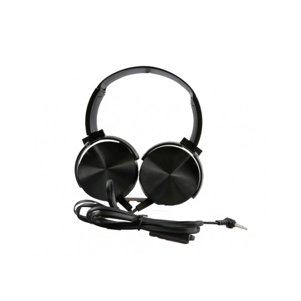 Platinet PH450B Headphones Mega Bass 1.5m Jack and Usb-c Adapter Μαύρο