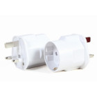 Cablexpert Power Adapter EU socket to UK plug White 
