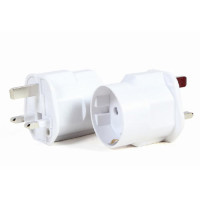 Cablexpert Power Adapter EU socket to UK plug White 