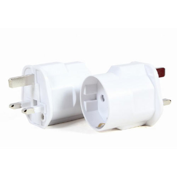 Cablexpert Power Adapter EU socket to UK plug White 