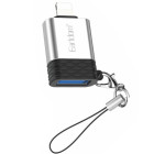 Earldom Μετατροπέας Lightning male σε USB-A female Ασημί (ET-OT65)