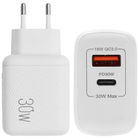 Lamtech Φορτιστής Χωρίς Καλώδιο με Θύρα USB-A και Θύρα USB-C 30W Quick Charge 3.0 (LAM023534)