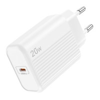 Lamtech Φορτιστής Αντάπτορας με Θύρα USB-C 20W (LAM112686) Λευκός