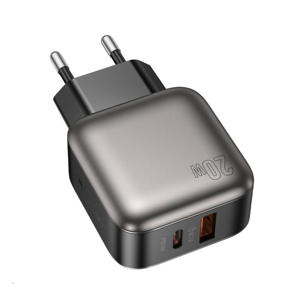 Lamtech Dual Port QC3.0 Charger PD 20W Gray (lam980459)