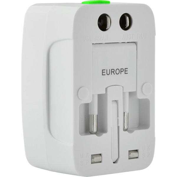 Lamtech Travel Adapter with USB Αντάπτορας Πρίζας από Universal σε Universal