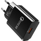 Lamtech Φορτιστής Χωρίς Καλώδιο με Θύρα USB-A 18W Quick Charge 3.0 Μαύρος (LAM021943)