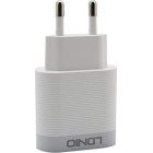 Ldnio Φορτιστής με Θύρα USB-A Quick Charge 3.0 Λευκός (A303Q)