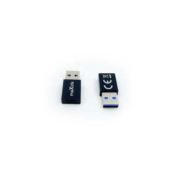 Maxlife Μετατροπέας USB-A male σε USB-C female (OEM0002301)