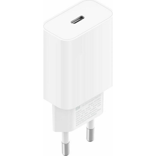 Xiaomi Φορτιστής Χωρίς Καλώδιο με Θύρα USB-C 20W Power Delivery Λευκός