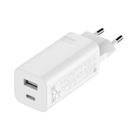 Xiaomi Φορτιστής GaN με Θύρα USB-A και Θύρα USB-C και Καλώδιο USB-C - USB-C 65W Power Delivery Λευκός