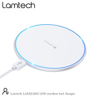 Lamtech Wireless Fast Charger - Ασύρματος Φορτιστής 15W (LAM113843)