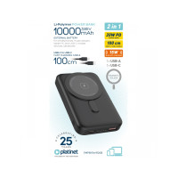 PLATINET POWER BANK 10000 mAh 20W PD 15W WIRELESS CHARGING MAGNETIC