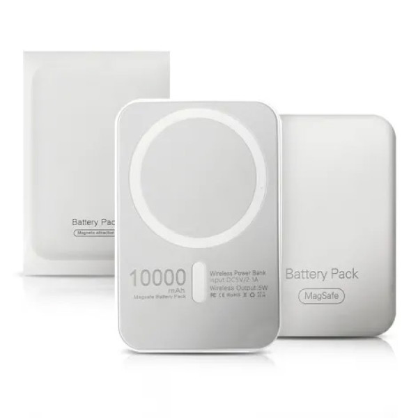POWERBANK MAGSAFE 10000MAH WITH MAGNETIC CHARGING FOR IPHONES 11/12/13/14/15 WHITE POWERBANK MAGSAFE 10000MAH WITH MAGNETIC CHARGING FOR IPHONES 11/12/13/14/15 WHITE