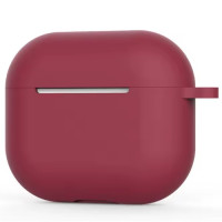 Apple AirPods 3 Θήκη Σιλικόνης με Γάντζο Cherry