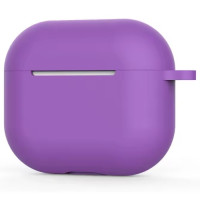 Apple AirPods 3 Θήκη Σιλικόνης με Γάντζο Purple