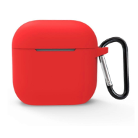 Apple AirPods 4 Θήκη Σιλικόνης με Γάντζο Red