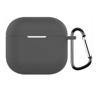 Apple AirPods 4 Θήκη Σιλικόνης με Γάντζο Dark-Gray