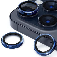 Προστασία Κάμερας Metal Ring Camera Lens Glass for iPhone 17 Blue