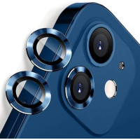 Προστασία Κάμερας Metal Ring Camera Lens Glass for iPhone 11 / 12 / 12 mini Blue