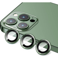 Προστασία Κάμερας Metal Ring Camera Lens Glass for iPhone 11 Pro / 11 Pro Max / 12 Pro Dark Green