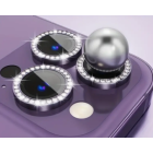 Diamond Camera Lens Tempered Glass Prοtector For iPhone 15 Pro / 15 Pro Max Dark Purple