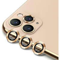 Προστασία Κάμερας Metal Ring Camera Lens Glass for iPhone 11 Pro / 11 Pro Max / 12 Pro Gold
