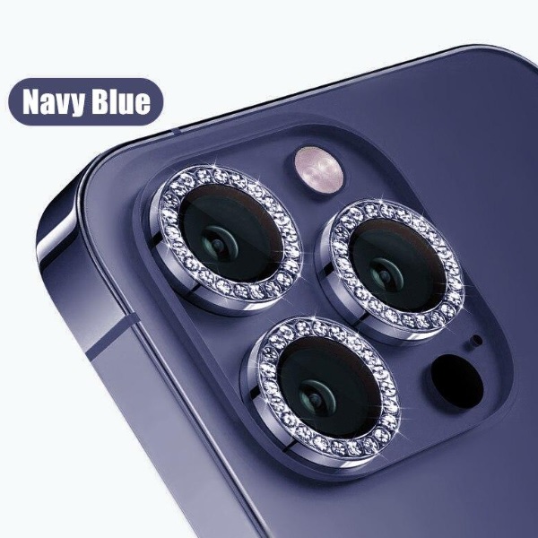 Diamond Camera Lens Tempered Glass Prοtector For iPhone 12 Pro Max Blue