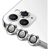 Προστασία Κάμερας Metal Ring Camera Lens Glass for iPhone 11 Pro / 11 Pro Max / 12 Pro Silver