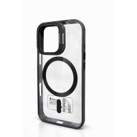 Θήκη Armor Transparent Με Stand Στη Κάμερα TPU Magsafe Για iPhone 16E Black