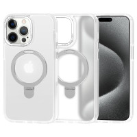 BACK COVER CREATIVE INVISIBLE BRACKET PROTECTIVE CASE FOR IPHONE 15 PLUS CLEAR