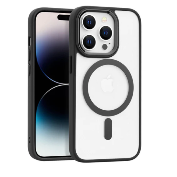 Matte MagShine Διάφανη Θήκη Σιλικόνης MagSafe Alloy iPhone 15 Black