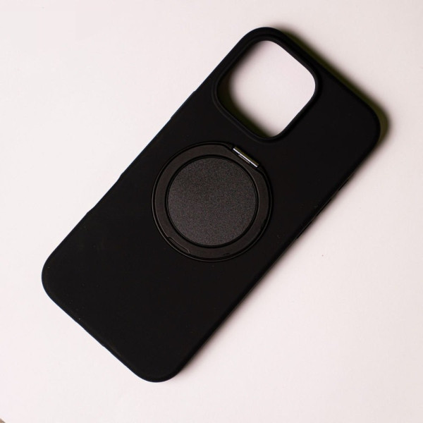 Θήκη Σιλικόνης Με Stand 360° Magsafe Για iPhone 15 Pro Black