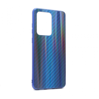 BACK COVER ΘΗΚΗ ΠΛΑΣΤΙΚΗ ΜΕ ΣΧΕΔΙΟ MASKA CARBON GLASS ΓΙΑ HUAWEI ΜΑΤΕ 30 LITE BLUE